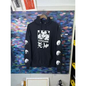 Death Note Ryuk Shinigami Hoodie Black Anime Manga Graphic Sweatshirt Mens L